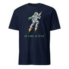 Alien, We Come In Peace - Short-Sleeve Unisex T-Shirt Navy Unisex T-shirt funny Globally Fulfilled Printed Worldwide sci fi