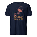Personalised - Family Game Night 2, Change Name - Short-Sleeve Unisex T-Shirt Navy Personalised T-shirt Customise Games Globally Fulfilled Personalise