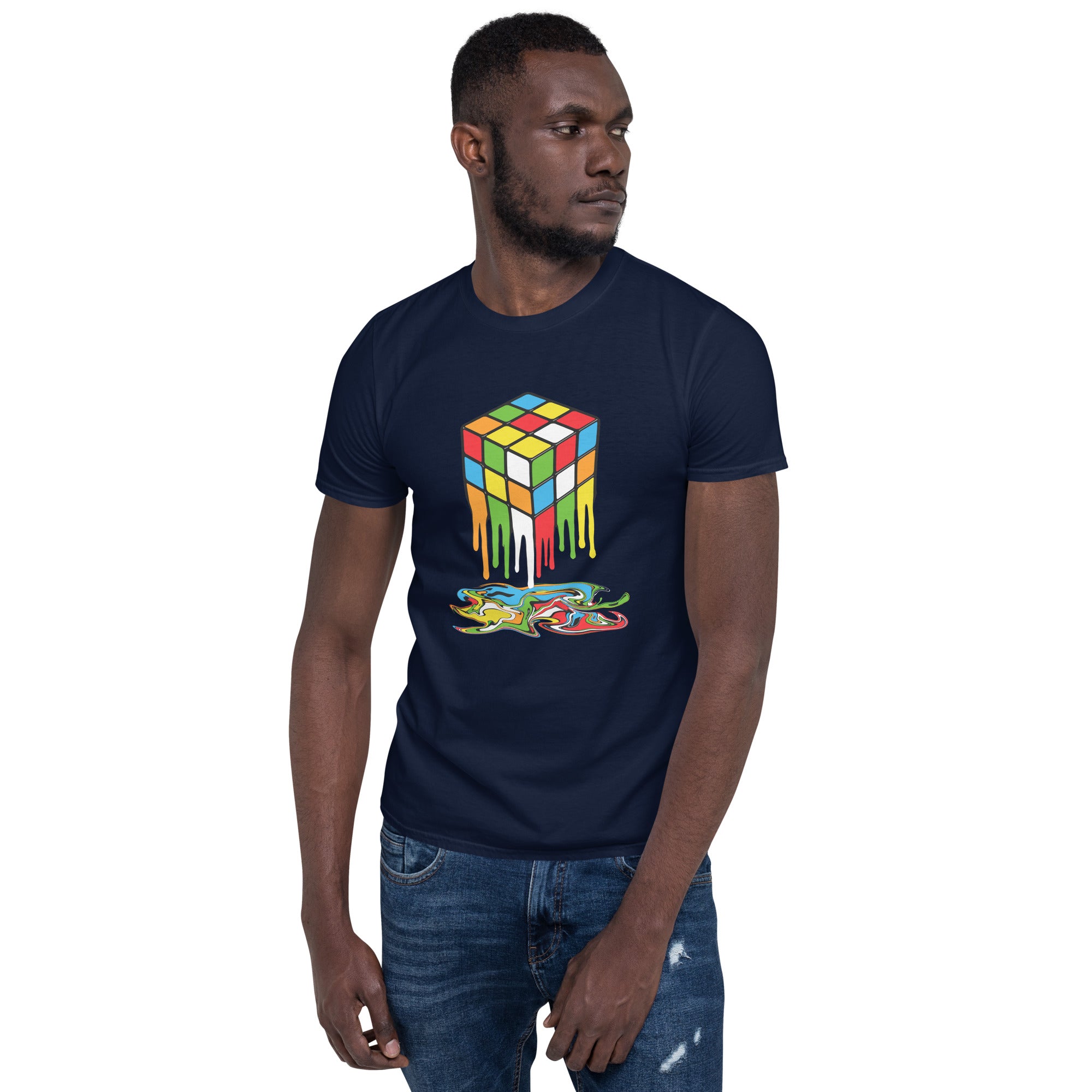 Melting Game Cube - Short-Sleeve Unisex T-Shirt Unisex T-shirt Games Globally Fulfilled