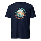 Salt Water And Sunshine - Short-Sleeve Unisex T-Shirt Navy Unisex T-shirt Globally Fulfilled Surf