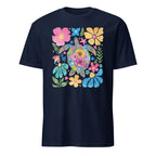 Boho Floral Turtle - Short-Sleeve Unisex T-Shirt Navy Unisex T-shirt animal Globally Fulfilled