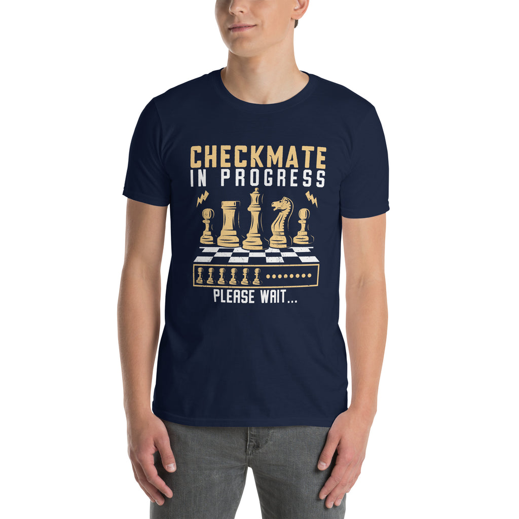Checkmate In Progress, Chess - Short-Sleeve Unisex T-Shirt Unisex T-shirt Chess Games Globally Fulfilled