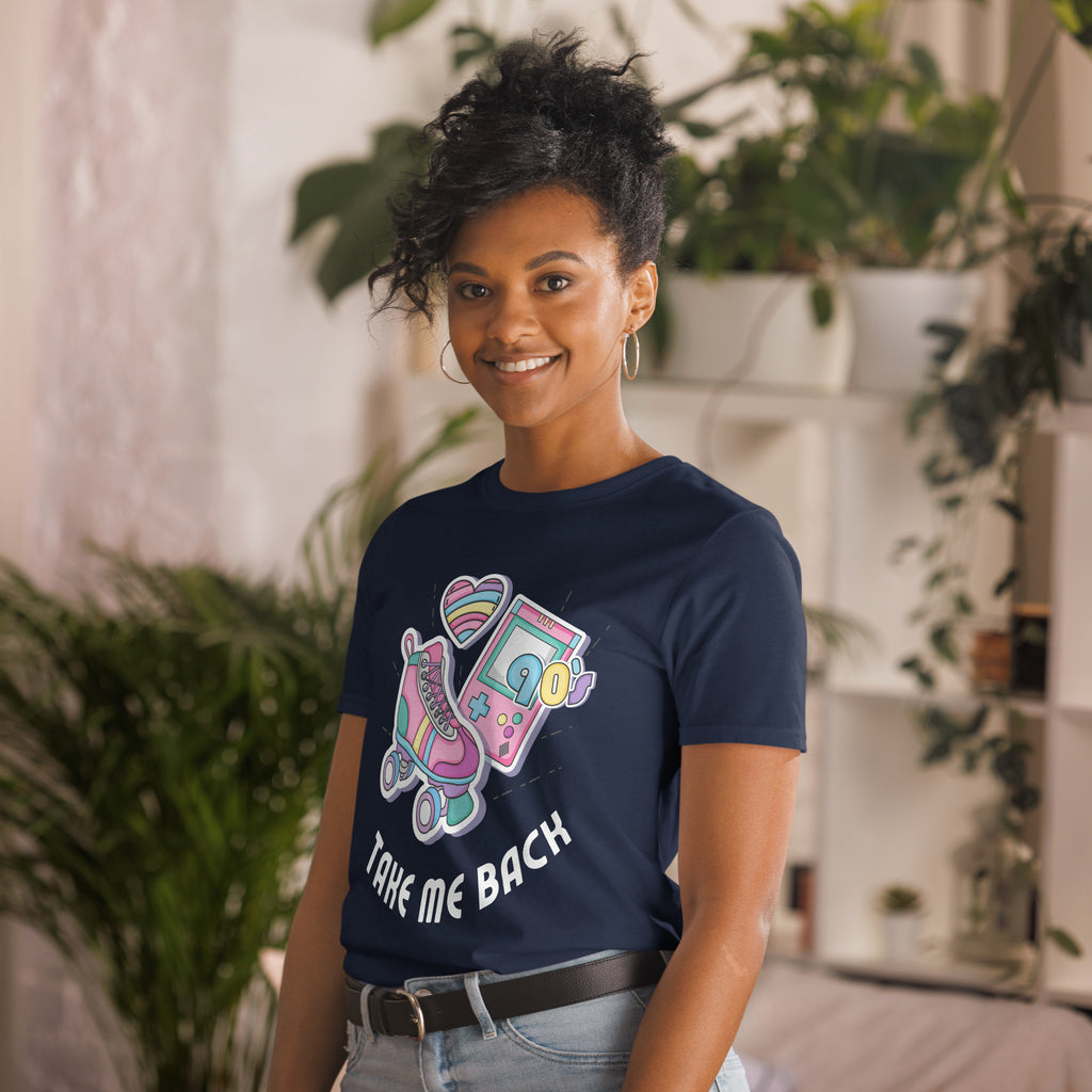 Take Me Back To The 90's - Short-Sleeve Unisex T-Shirt Unisex T-shirt Globally Fulfilled Printed Worldwide Retro