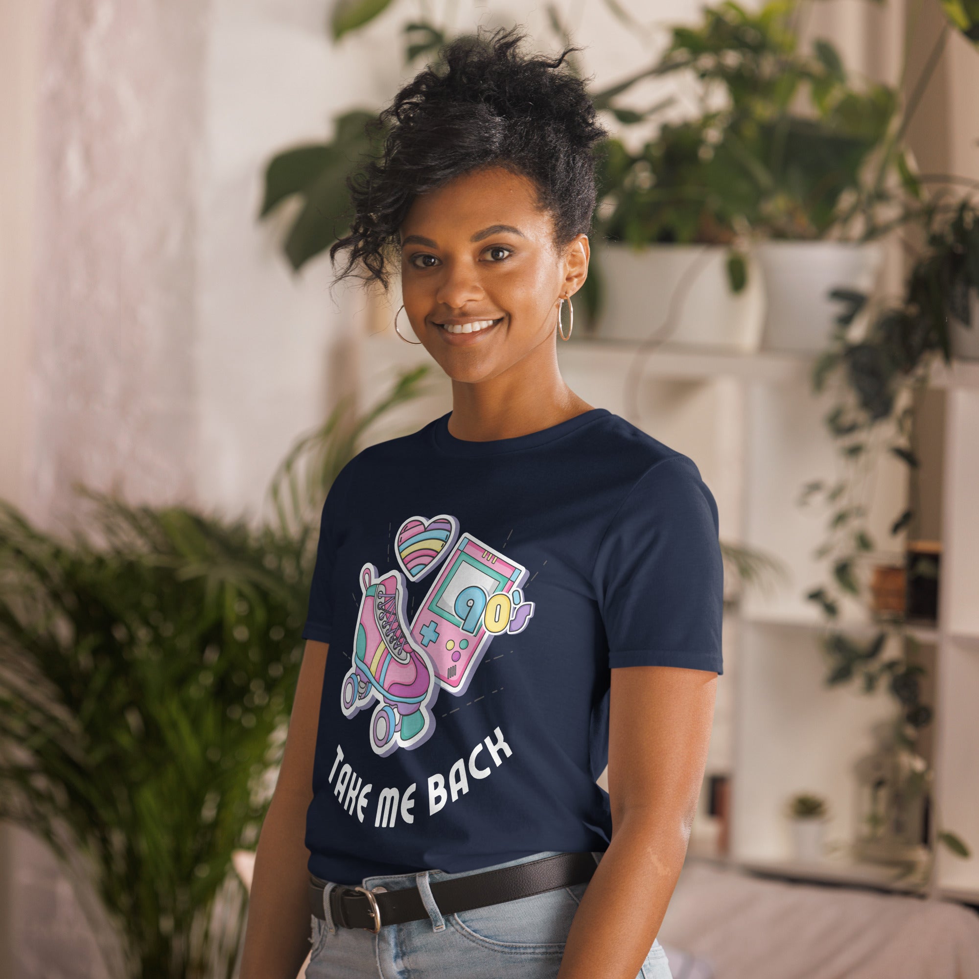 Take Me Back To The 90's - Short-Sleeve Unisex T-Shirt Unisex T-shirt Globally Fulfilled Printed Worldwide Retro