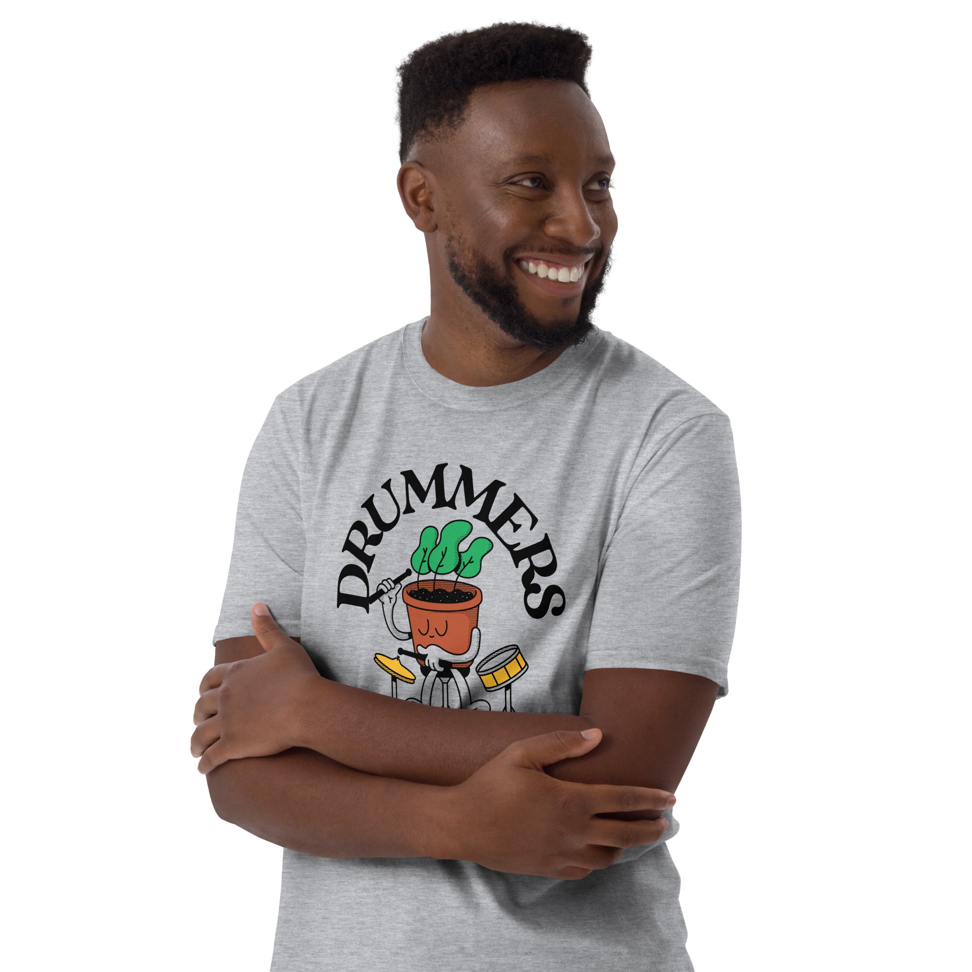 Drummers Plant The Beat - Short-Sleeve Unisex T-Shirt Unisex T-shirt Globally Fulfilled Music Plants Printed Worldwide