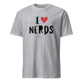 I Love Nerds, Red Heart - Short-Sleeve Unisex T-Shirt Sport Grey Unisex T-shirt Globally Fulfilled Printed Worldwide
