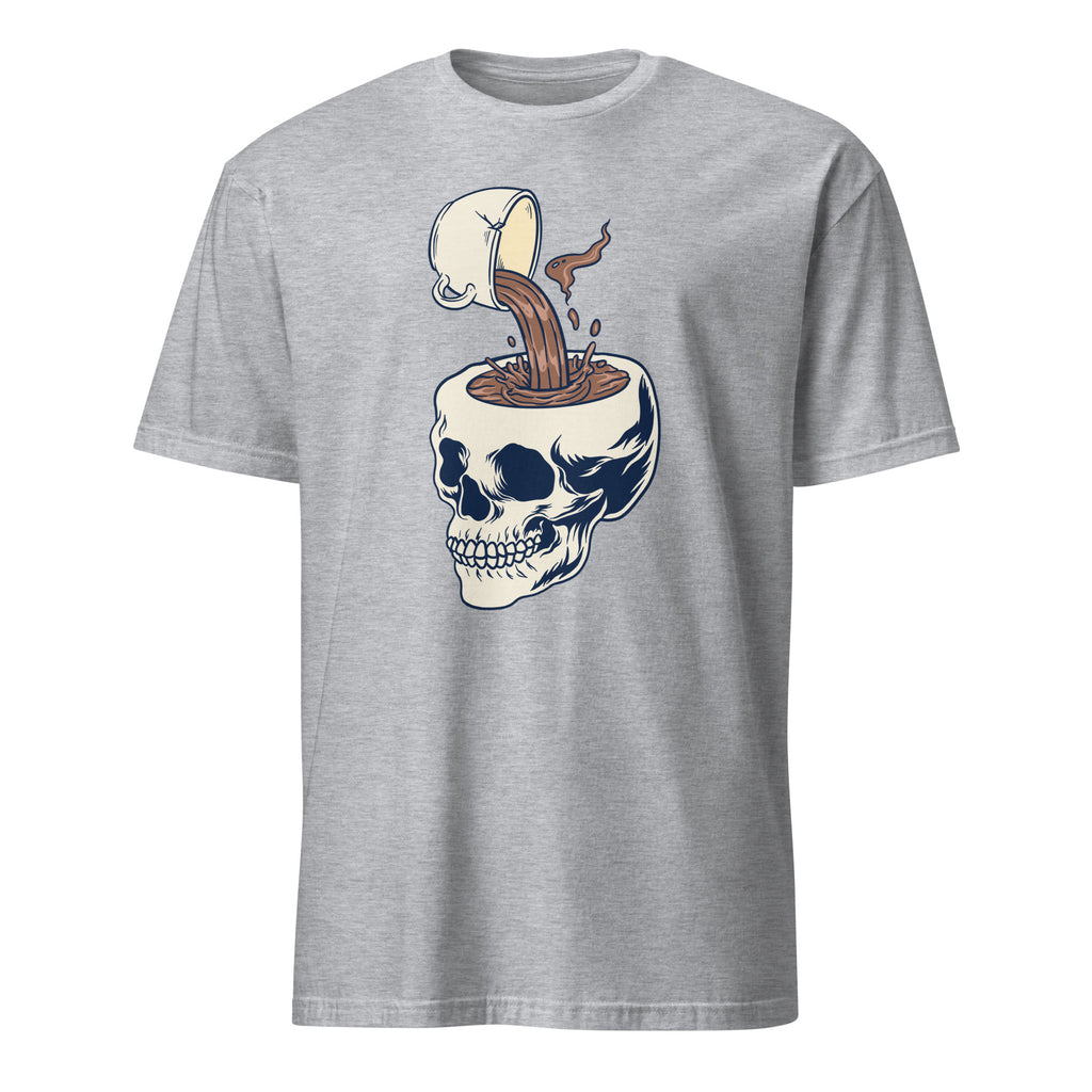Coffee Skull - Short-Sleeve Unisex T-Shirt Sport Grey Unisex T-shirt Coffee Globally Fulfilled Printed Worldwide