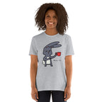 Wake Up, Coffee, Rabbit - Short-Sleeve Unisex T-Shirt Unisex T-shirt Coffee Globally Fulfilled Printed Worldwide