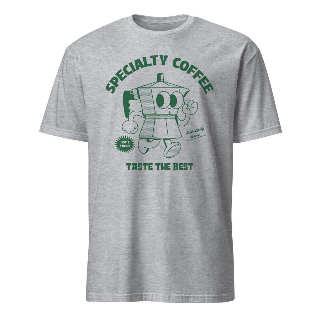 Specialty Coffee - Short-Sleeve Unisex T-Shirt Sport Grey Unisex T-shirt Coffee Globally Fulfilled Printed Worldwide