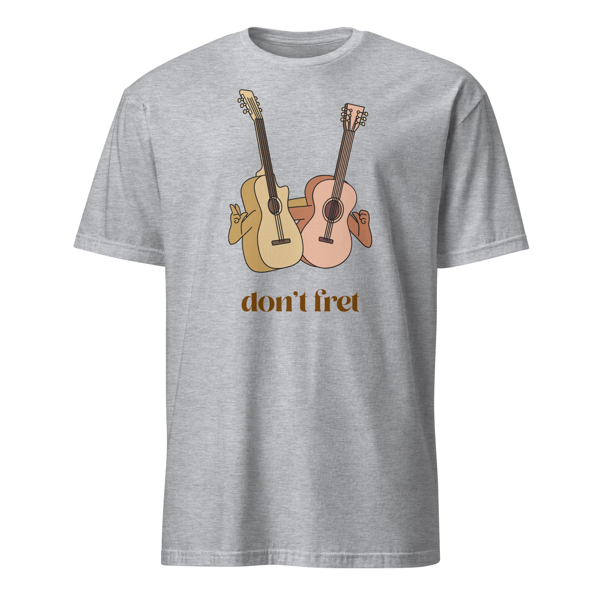 Don't Fret, Guitars - Short-Sleeve Unisex T-Shirt Sport Grey Unisex T-shirt Globally Fulfilled Music Printed Worldwide