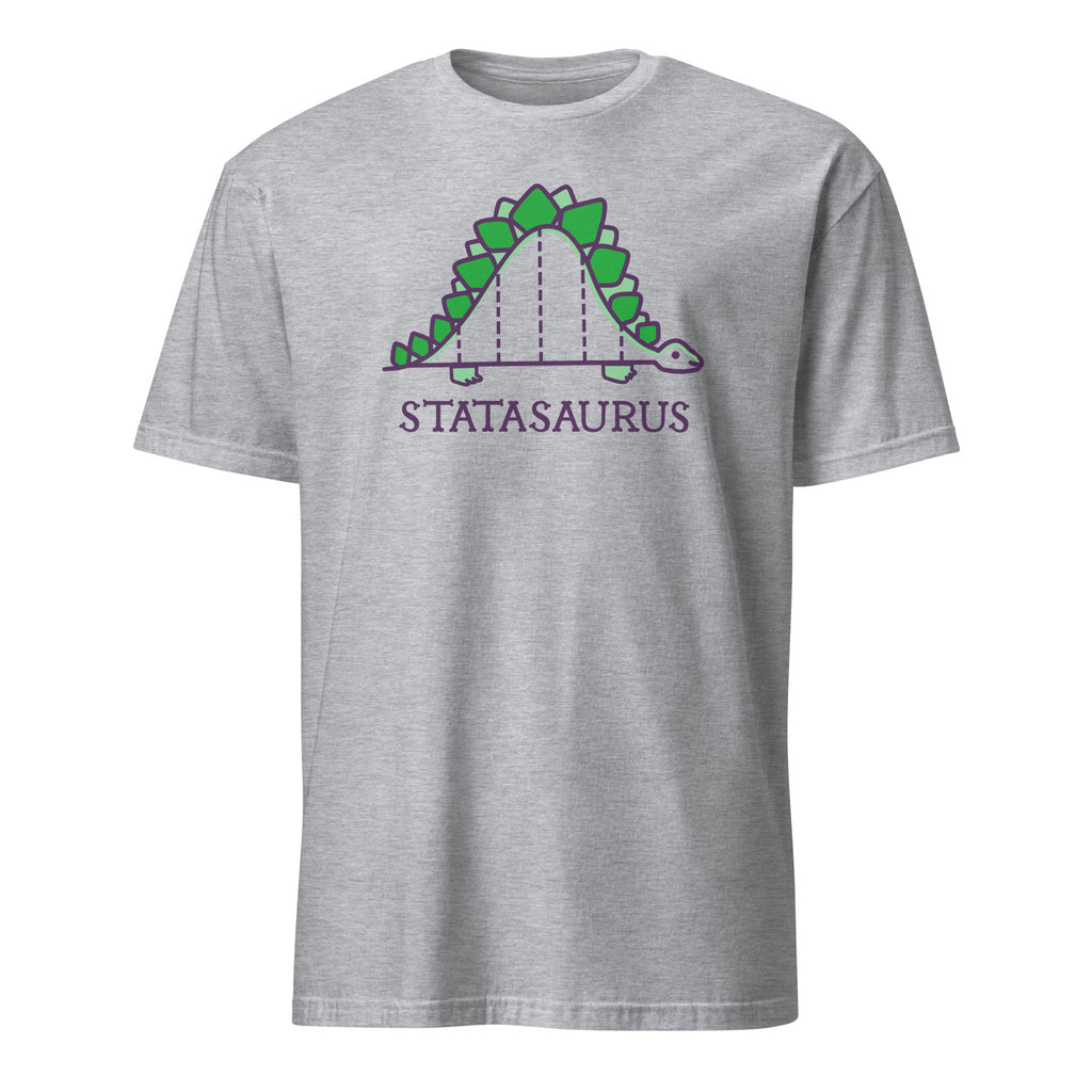 Statasaurus - Short-Sleeve Unisex T-Shirt Sport Grey Unisex T-shirt Animal Globally Fulfilled Maths Printed Worldwide