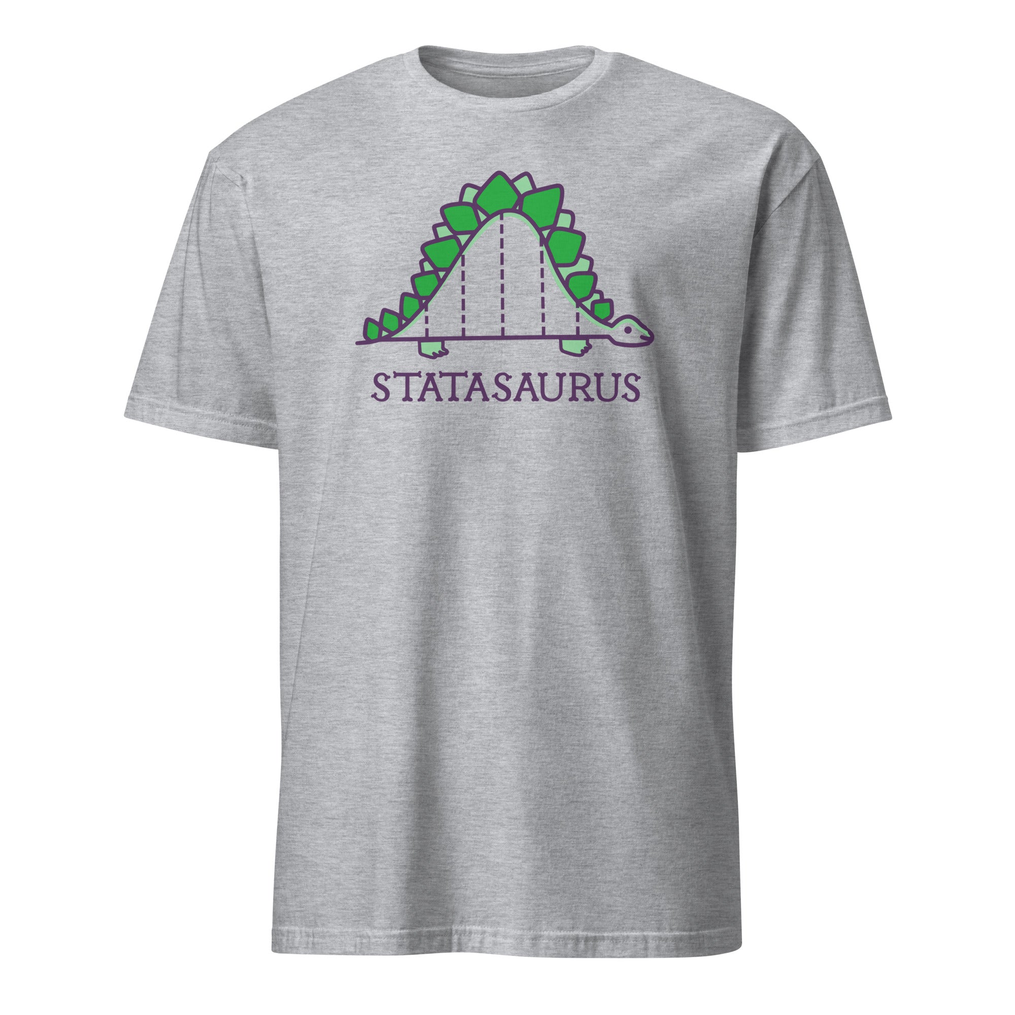 Statasaurus - Short-Sleeve Unisex T-Shirt Sport Grey Unisex T-shirt Animal Globally Fulfilled Maths Printed Worldwide