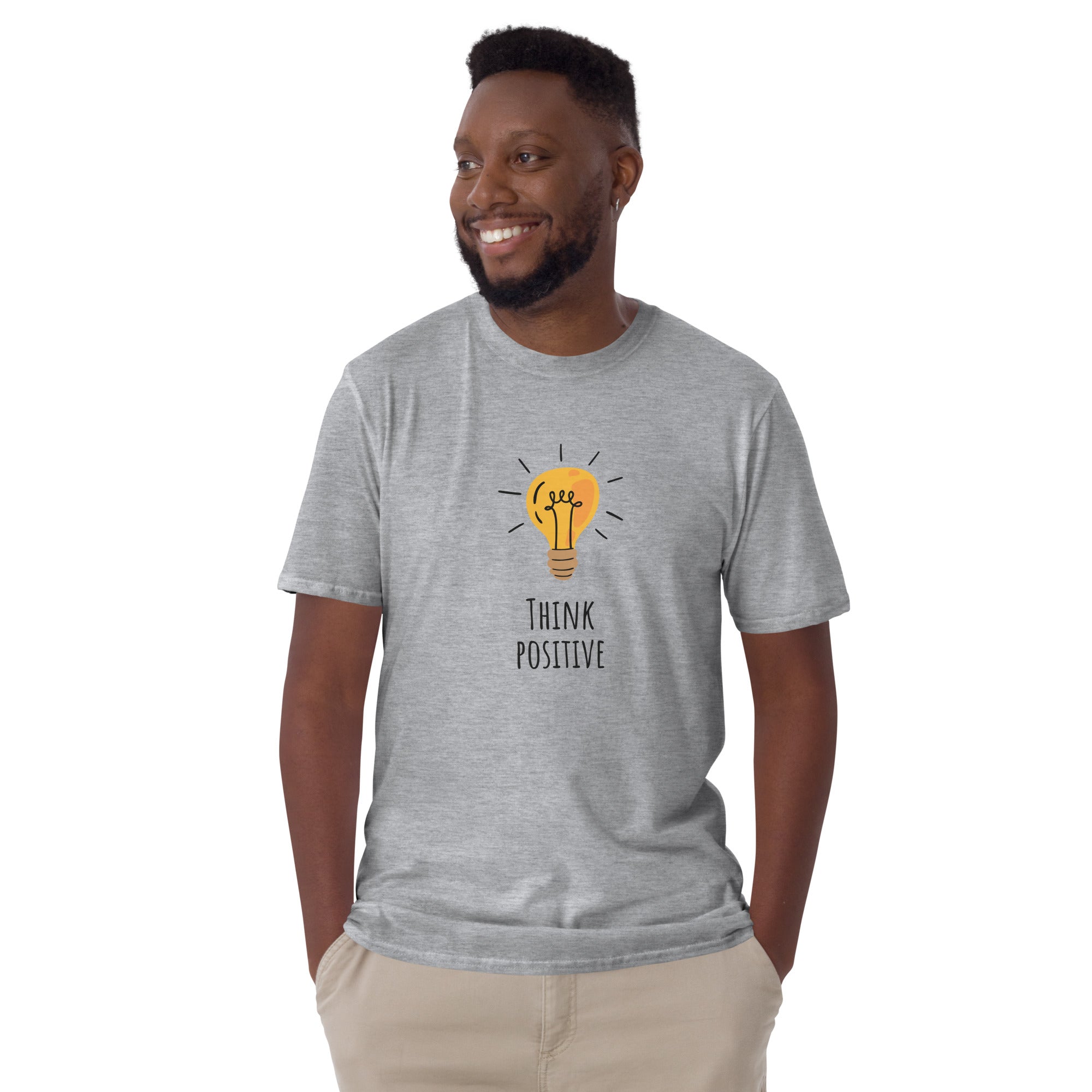Think Positive - Short-Sleeve Unisex T-Shirt Unisex T-shirt Globally Fulfilled Positivity Printed Worldwide