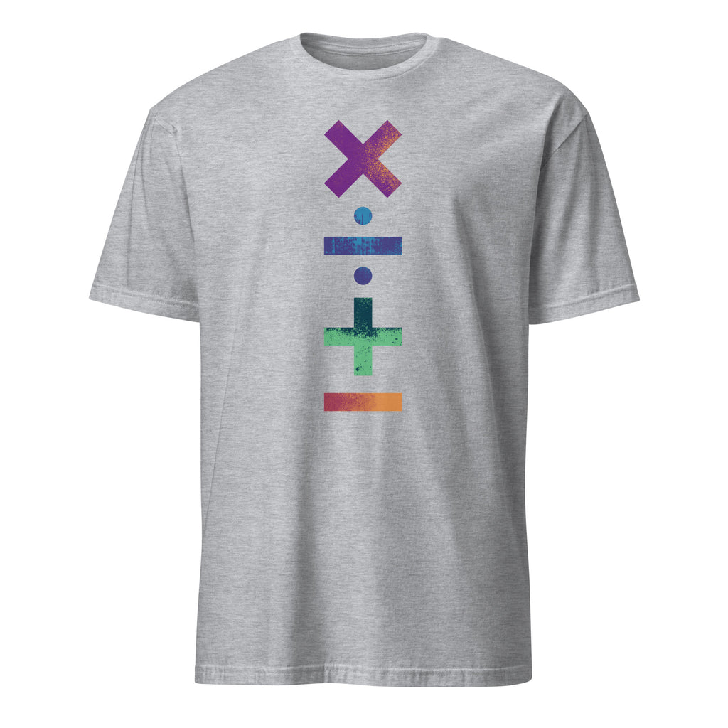 Maths Symbols - Short-Sleeve Unisex T-Shirt Sport Grey Unisex T-shirt Globally Fulfilled Maths Printed Worldwide