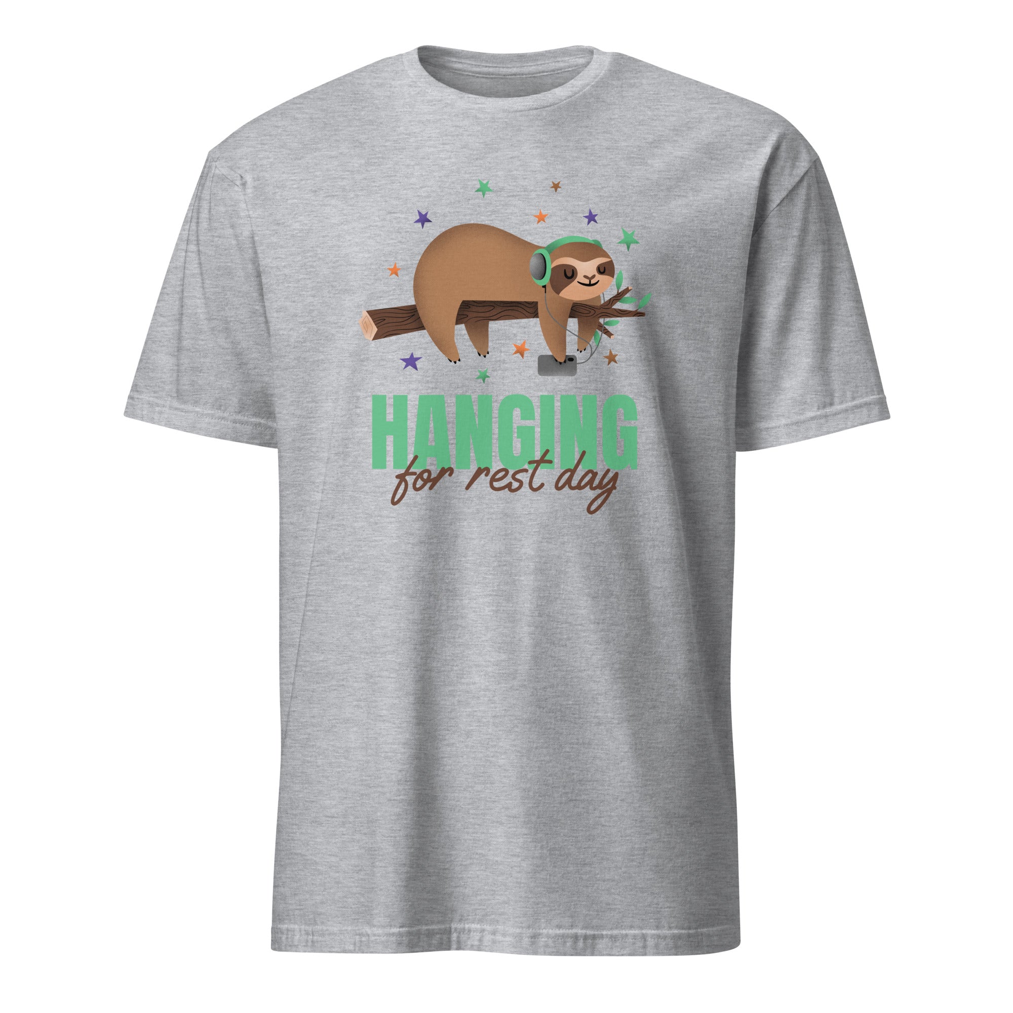 Hanging For Rest Day - Short-Sleeve Unisex T-Shirt Sport Grey Unisex T-shirt Animal Globally Fulfilled Printed Worldwide