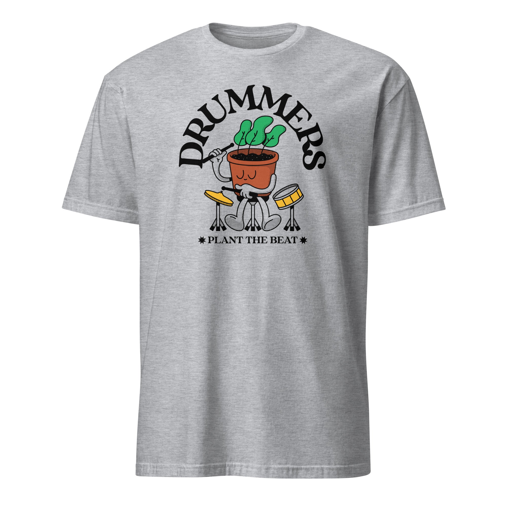 Drummers Plant The Beat - Short-Sleeve Unisex T-Shirt Sport Grey Unisex T-shirt Globally Fulfilled Music Plants Printed Worldwide