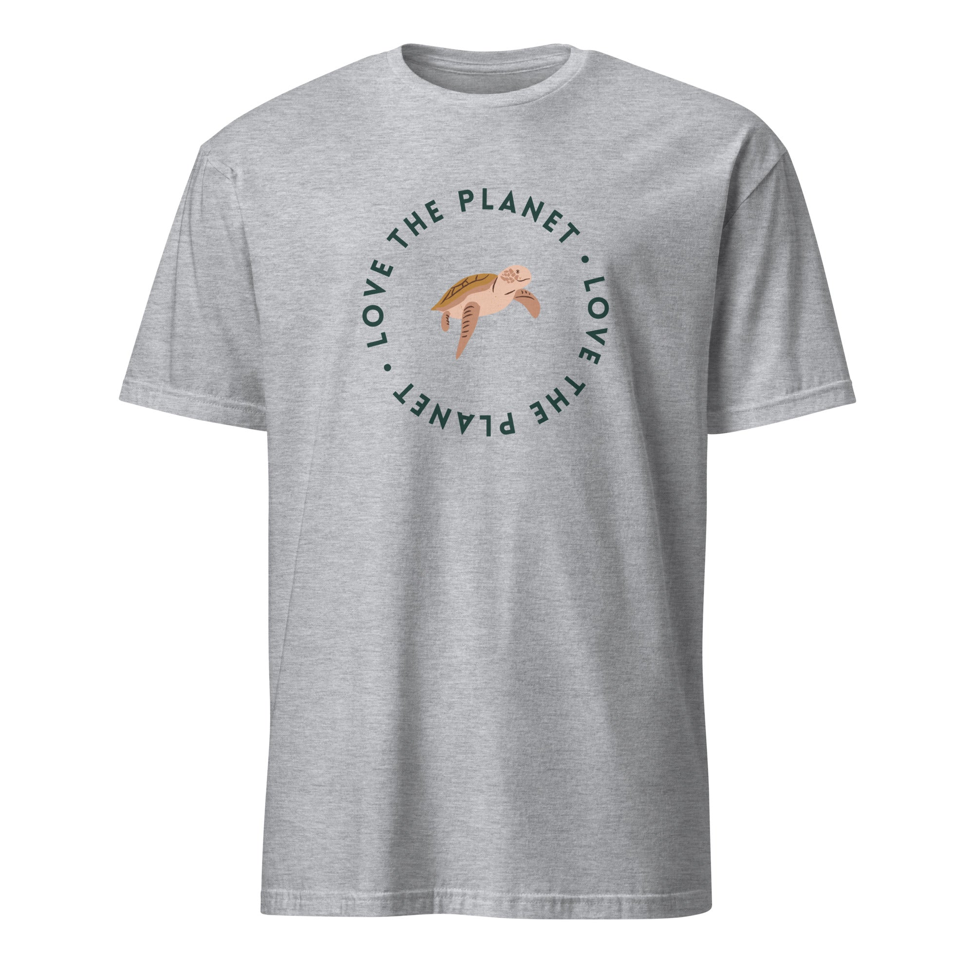 Love The Planet - Short-Sleeve Unisex T-Shirt Sport Grey Unisex T-shirt Animal Globally Fulfilled Printed Worldwide