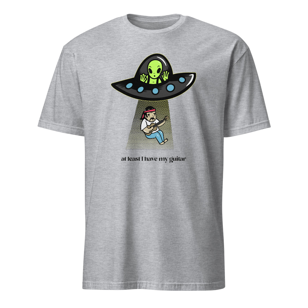 Guitarist Alien Abduction - Short-Sleeve Unisex T-Shirt Sport Grey Unisex T-shirt Globally Fulfilled Music Printed Worldwide Sci Fi