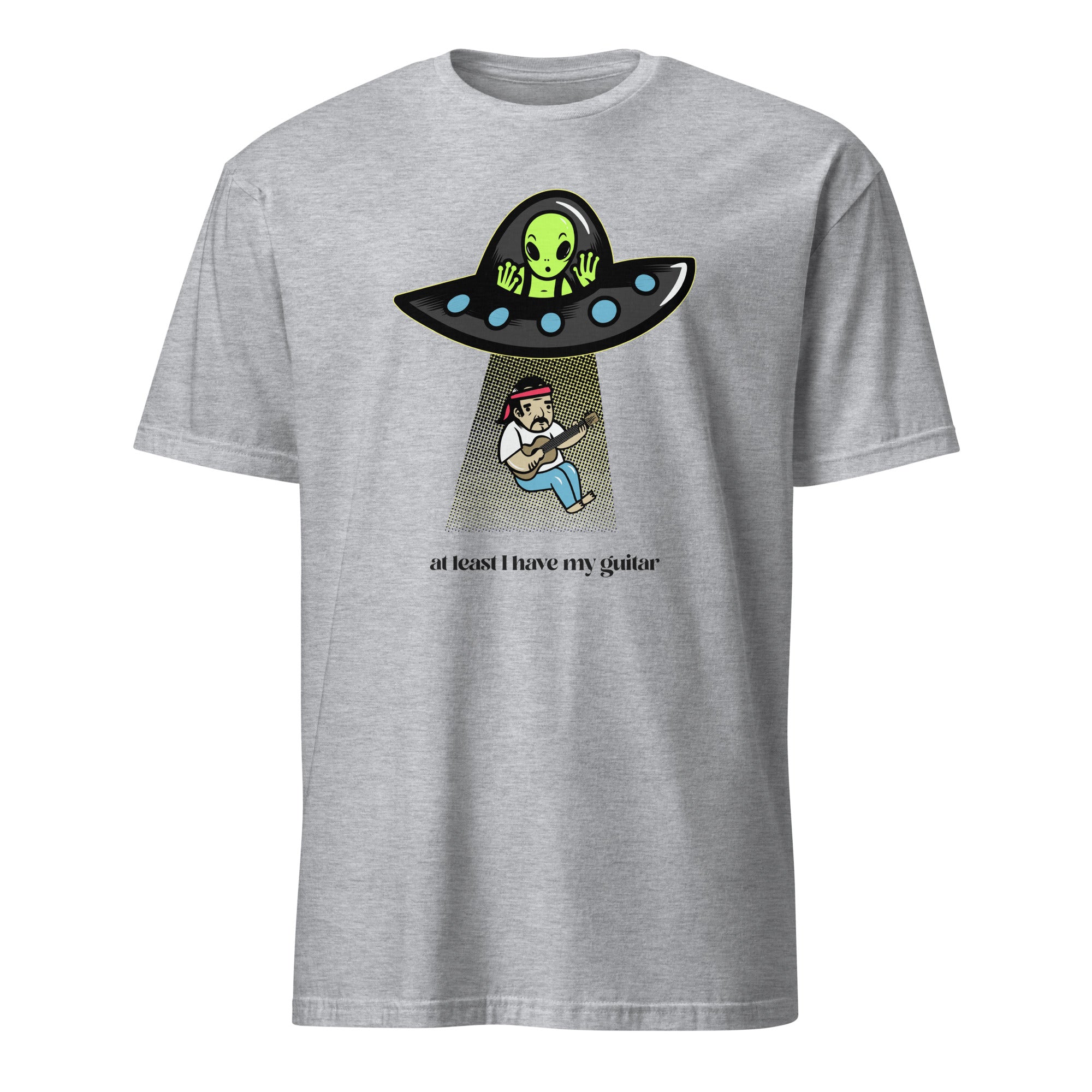 Guitarist Alien Abduction - Short-Sleeve Unisex T-Shirt Sport Grey Unisex T-shirt Globally Fulfilled Music Printed Worldwide Sci Fi