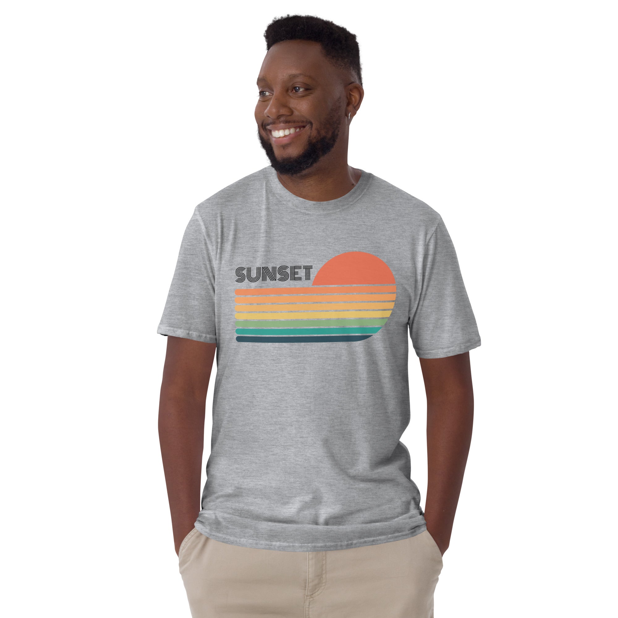 Sunset - Short-Sleeve Unisex T-Shirt Unisex T-shirt Globally Fulfilled Printed Worldwide Summer
