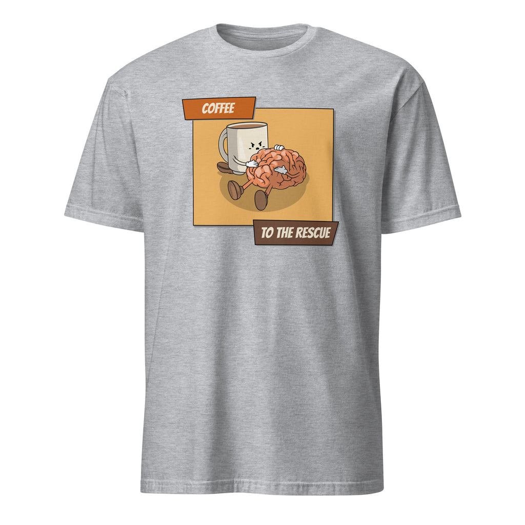 Coffee To The Rescue - Short-Sleeve Unisex T-Shirt Sport Grey Unisex T-shirt Coffee Globally Fulfilled Printed Worldwide