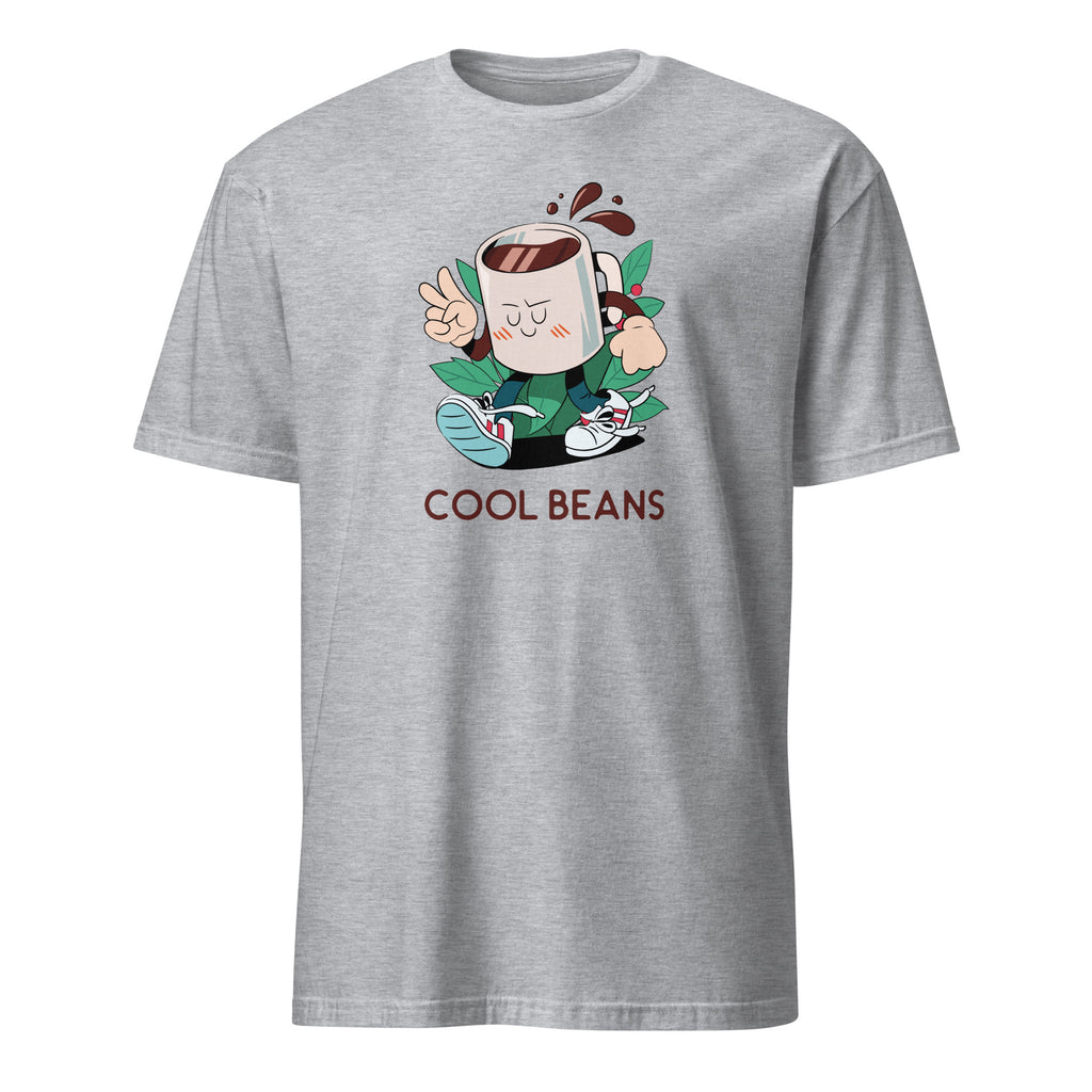 Cool Beans, Coffee - Short-Sleeve Unisex T-Shirt Sport Grey Unisex T-shirt Coffee Globally Fulfilled Printed Worldwide