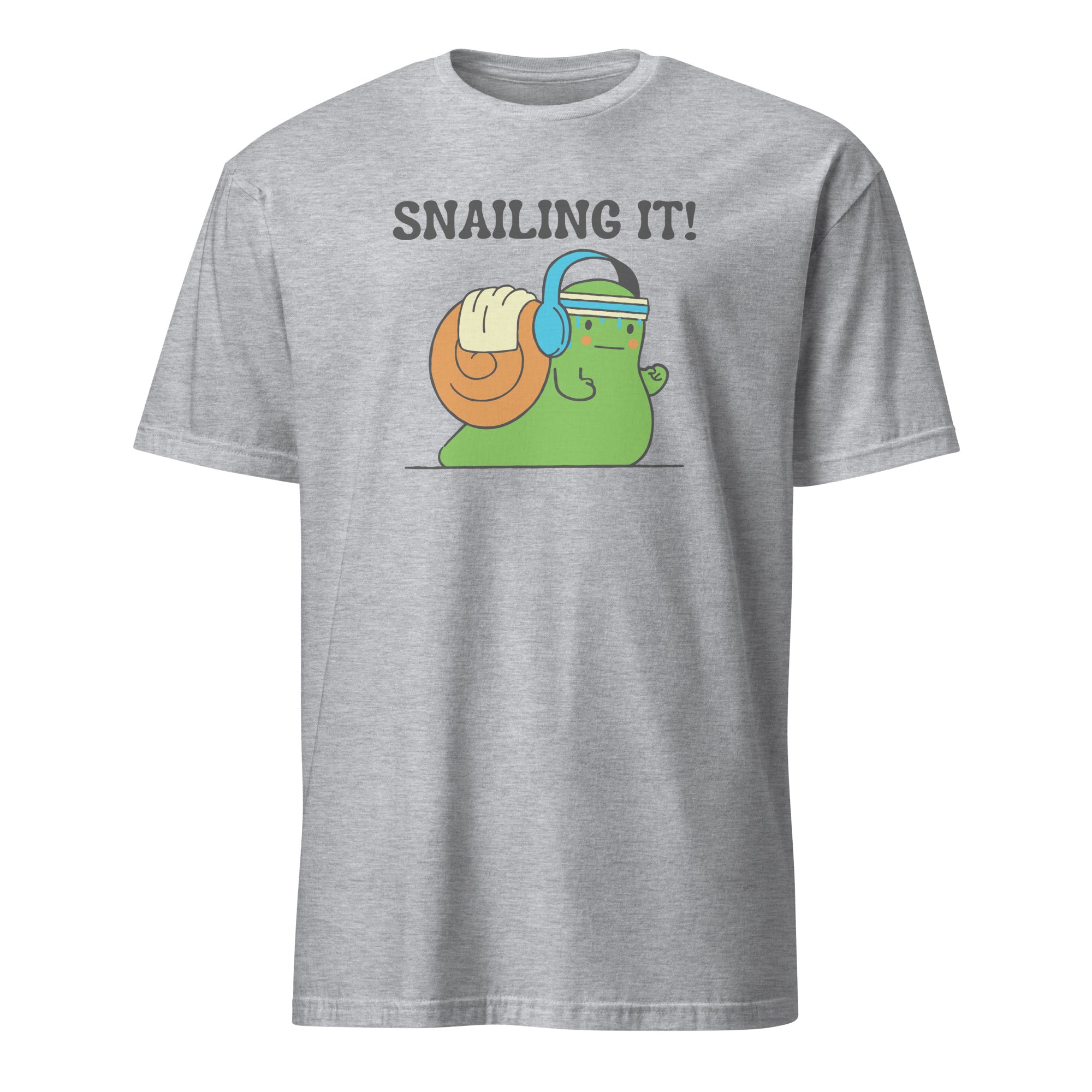 Snailing It - Short-Sleeve Unisex T-Shirt Sport Grey Unisex T-shirt Animal Fitness Globally Fulfilled Printed Worldwide