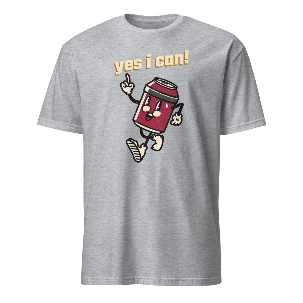 Yes I Can - Short-Sleeve Unisex T-Shirt Sport Grey Unisex T-shirt Food Globally Fulfilled Printed Worldwide Retro