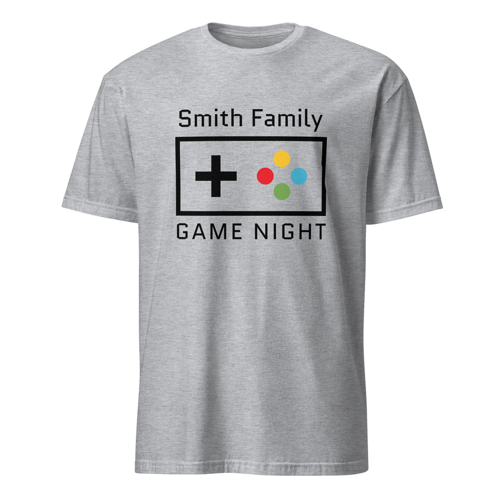 Personalised - Family Game Night - Short-Sleeve Unisex T-Shirt Sport Grey Personalised T-shirt Customise Games Globally Fulfilled Personalise