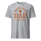 Personalised - World's Best Dad, Change Year - Short-Sleeve Unisex T-Shirt Sport Grey Personalised T-shirt Customise Dad Globally Fulfilled Personalise