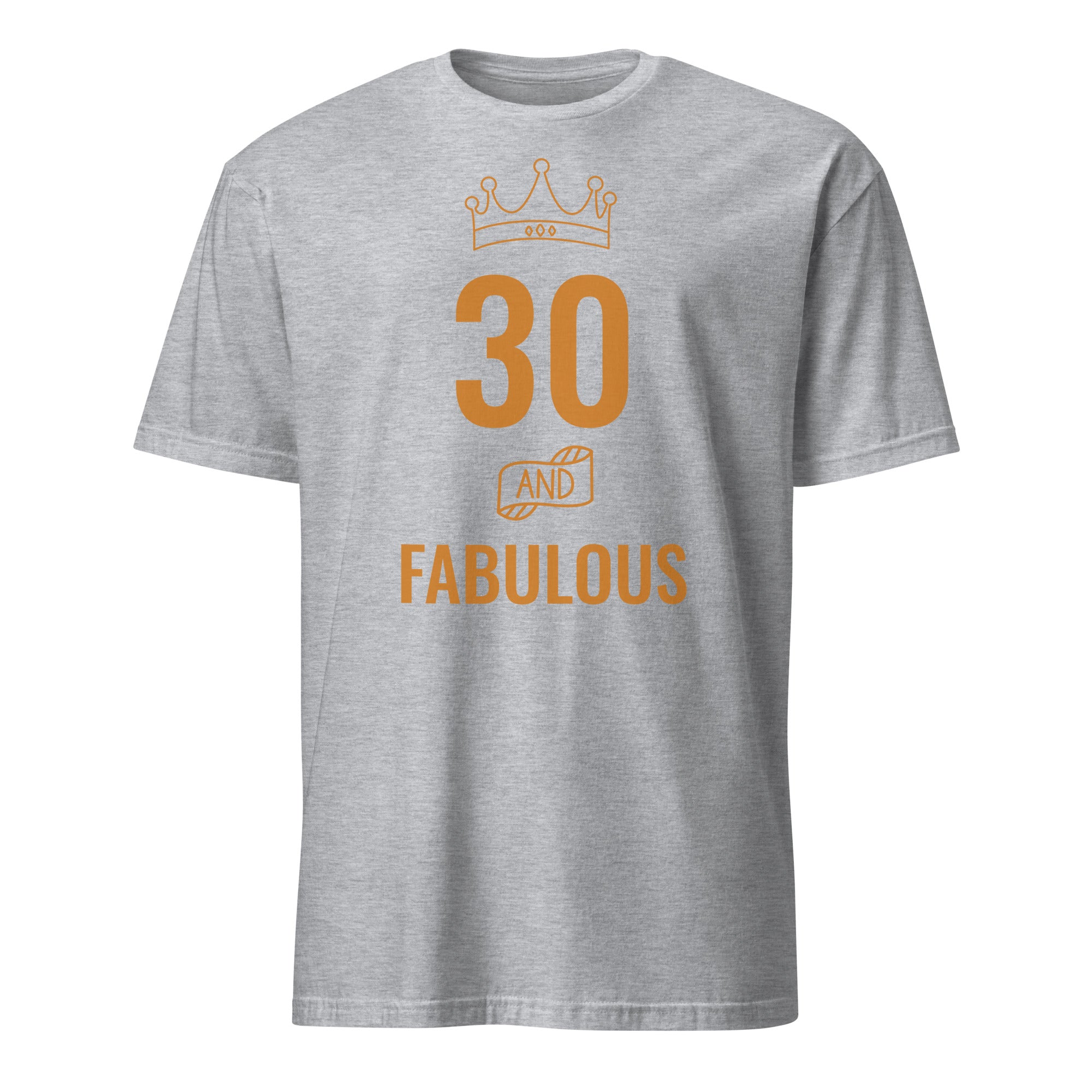 Personalised - Birthday And Fabulous, Change Age - Short-Sleeve Unisex T-Shirt Sport Grey Personalised T-shirt Customise Globally Fulfilled Personalise