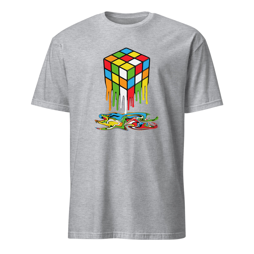 Melting Game Cube - Short-Sleeve Unisex T-Shirt Sport Grey Unisex T-shirt Games Globally Fulfilled
