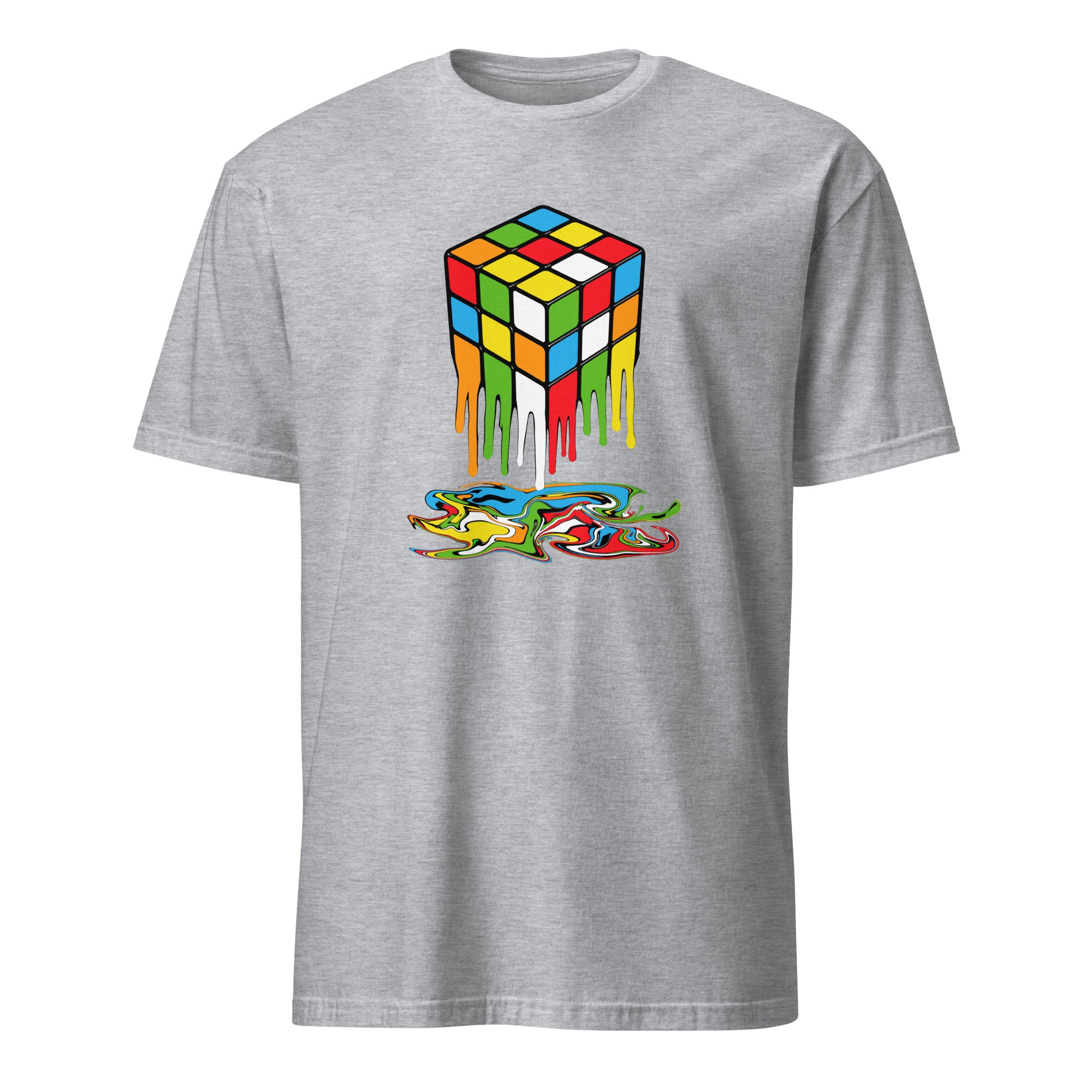Melting Game Cube - Short-Sleeve Unisex T-Shirt Sport Grey Unisex T-shirt Games Globally Fulfilled