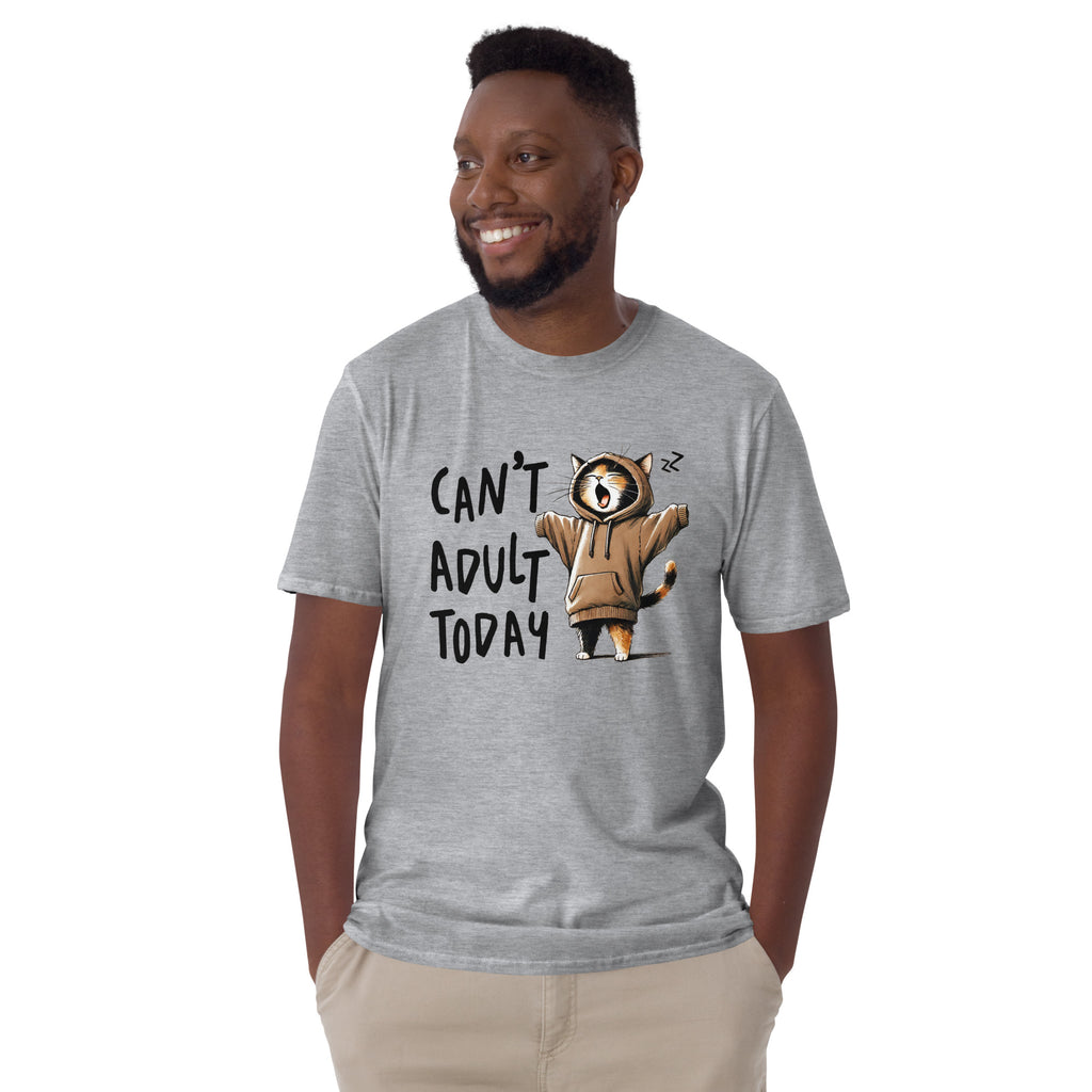 Can't Adult Today, Cat - Short-Sleeve Unisex T-Shirt Unisex T-shirt animal Globally Fulfilled