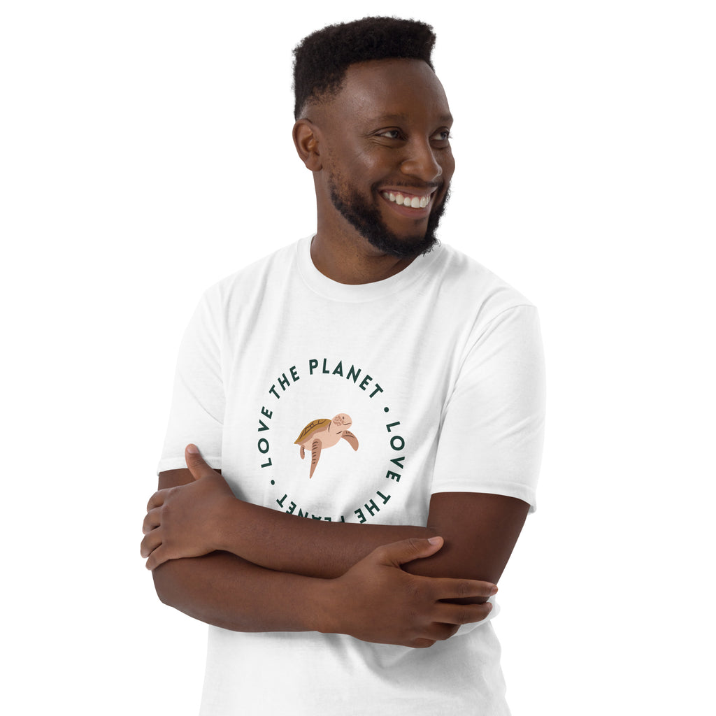 Love The Planet - Short-Sleeve Unisex T-Shirt Unisex T-shirt Animal Globally Fulfilled Printed Worldwide