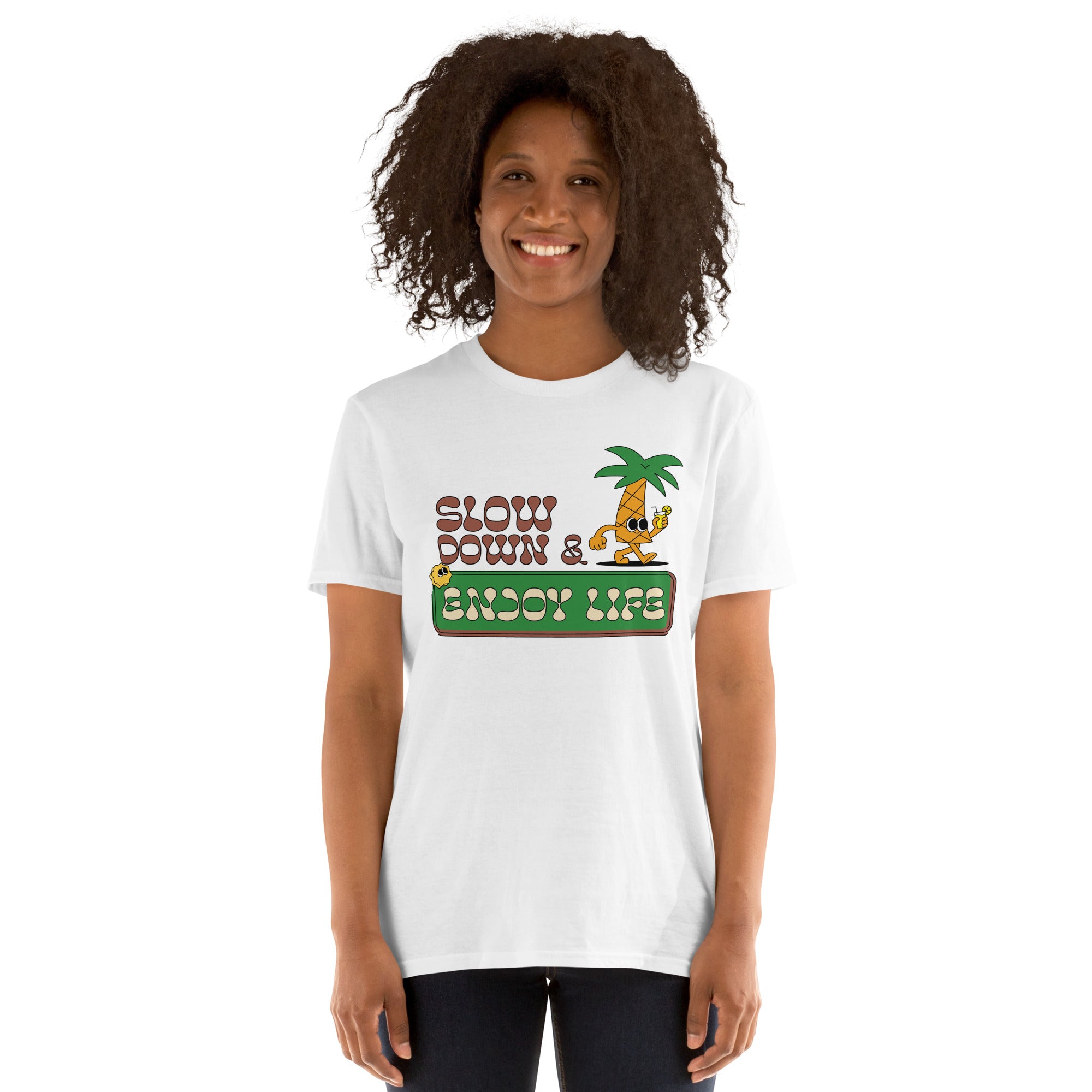Slow Down And Enjoy Life - Short-Sleeve Unisex T-Shirt Unisex T-shirt Globally Fulfilled Printed Worldwide