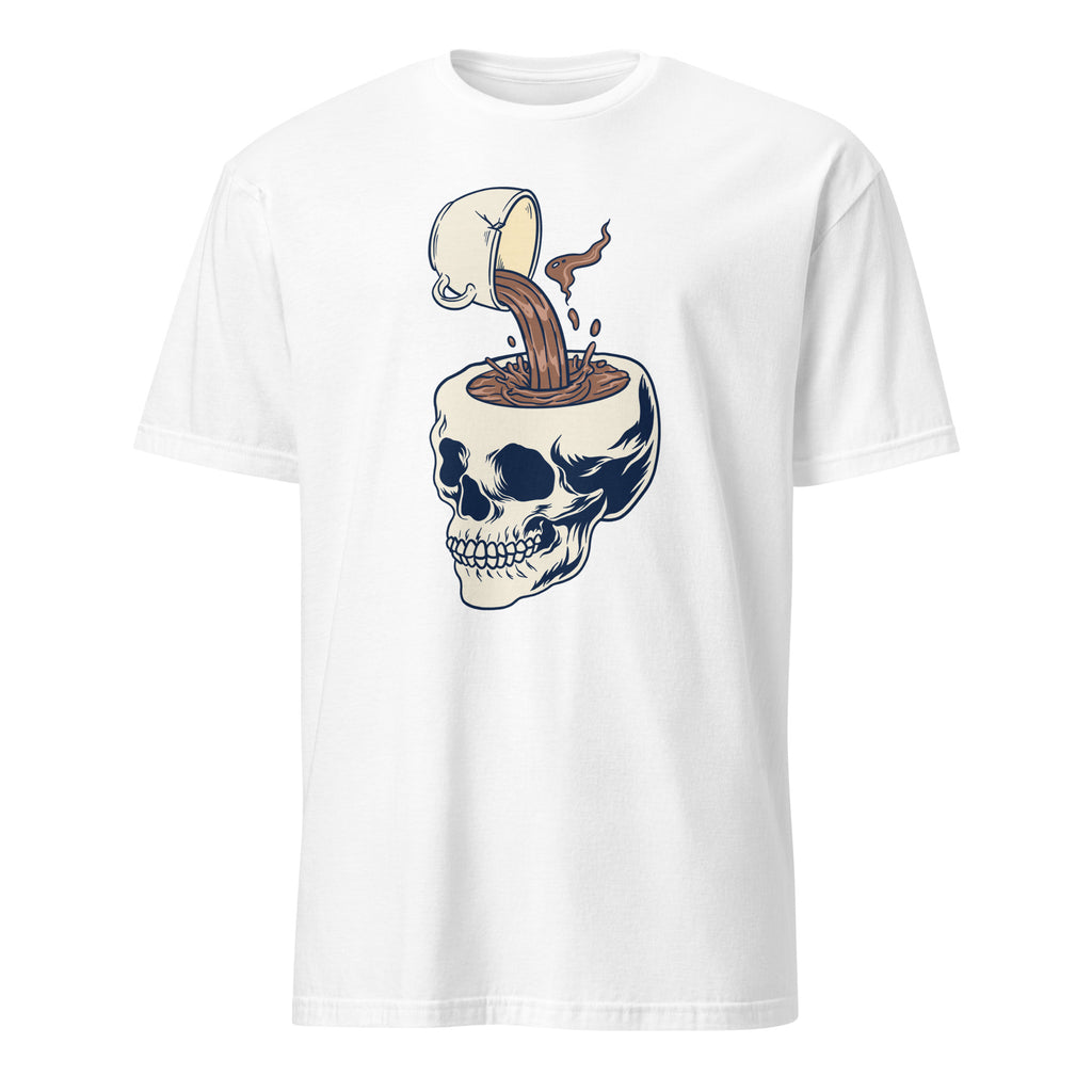 Coffee Skull - Short-Sleeve Unisex T-Shirt White Unisex T-shirt Coffee Globally Fulfilled Printed Worldwide