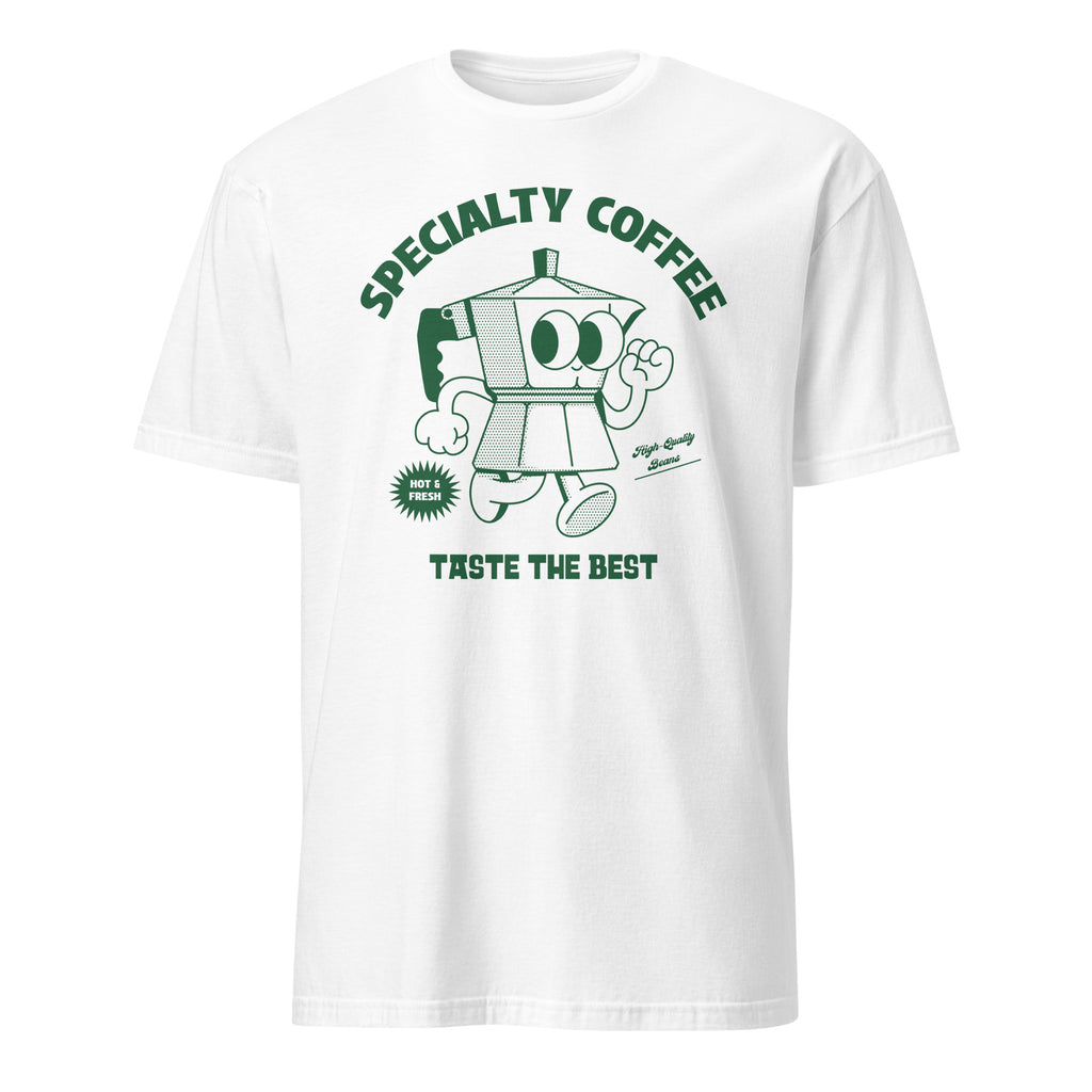Specialty Coffee - Short-Sleeve Unisex T-Shirt White Unisex T-shirt Coffee Globally Fulfilled Printed Worldwide