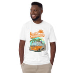Hello Sunshine, Beach Van - Short-Sleeve Unisex T-Shirt Unisex T-shirt Globally Fulfilled Printed Worldwide Retro Summer Surf