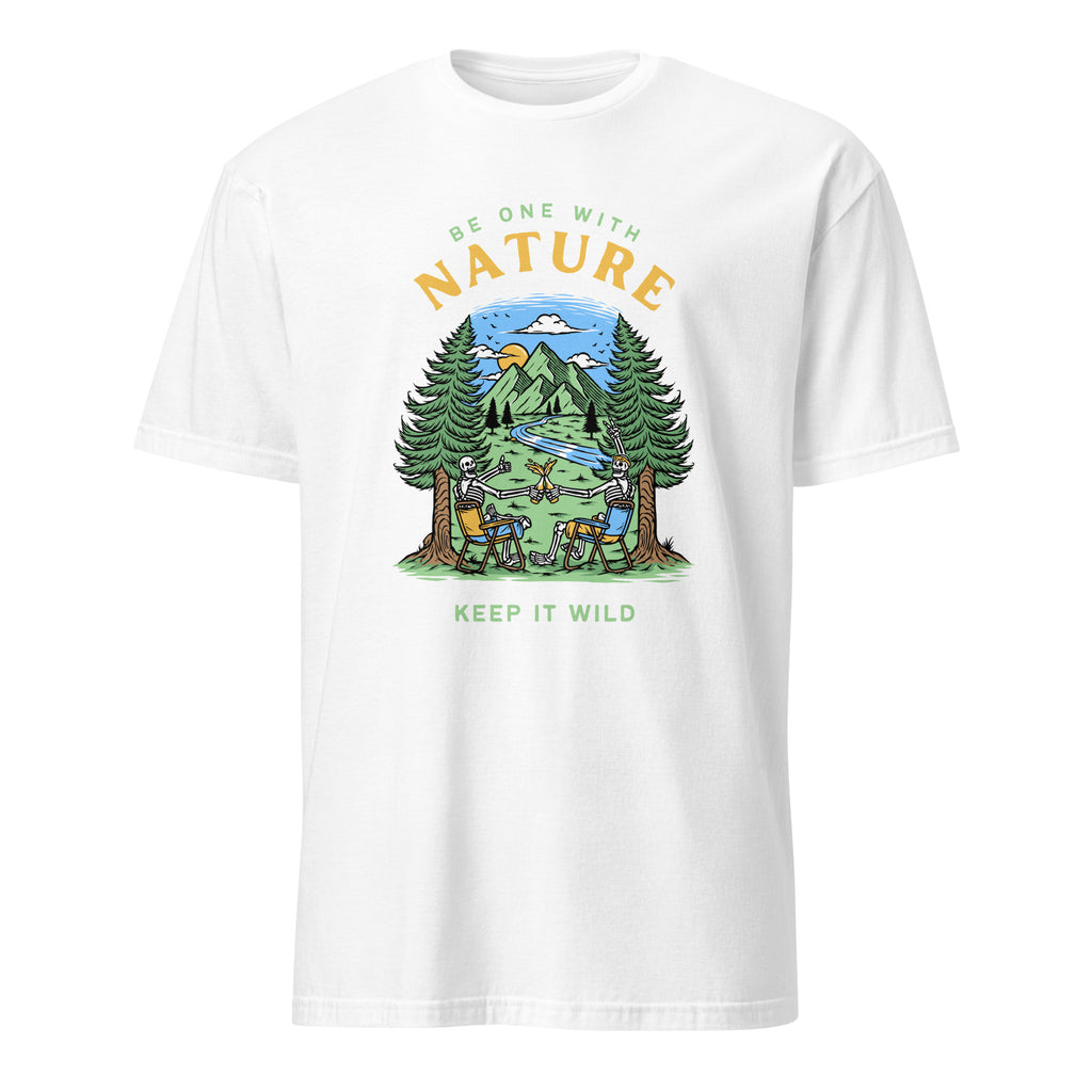 Be One With Nature - Short-Sleeve Unisex T-Shirt White Unisex T-shirt Environment Globally Fulfilled Printed Worldwide