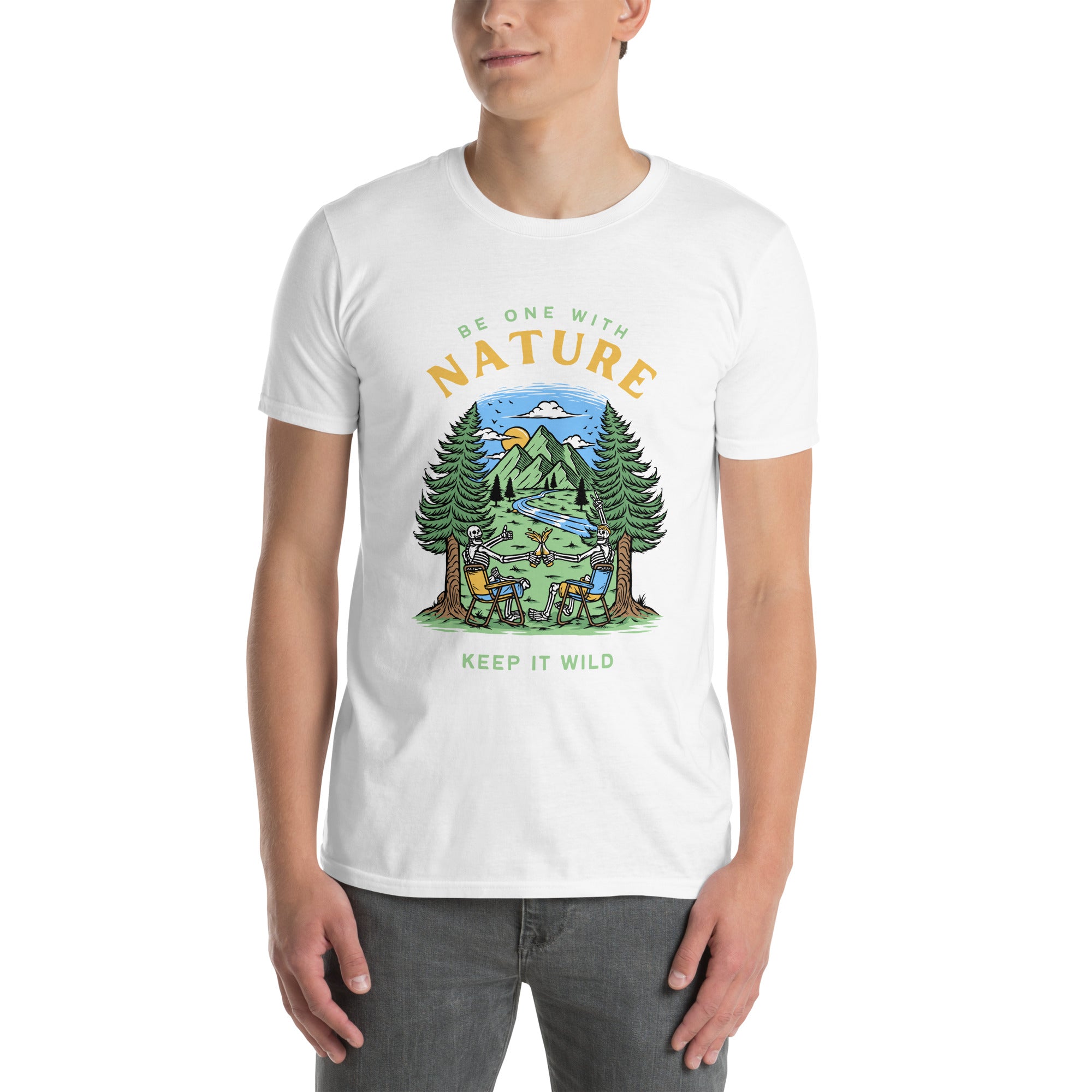 Be One With Nature - Short-Sleeve Unisex T-Shirt Unisex T-shirt Environment Globally Fulfilled Printed Worldwide