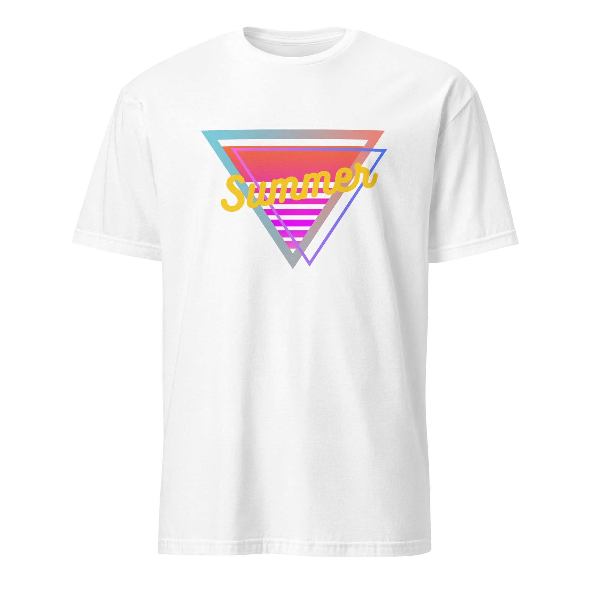 80's Summer - Short-Sleeve Unisex T-Shirt White Unisex T-shirt Globally Fulfilled Printed Worldwide Retro Summer