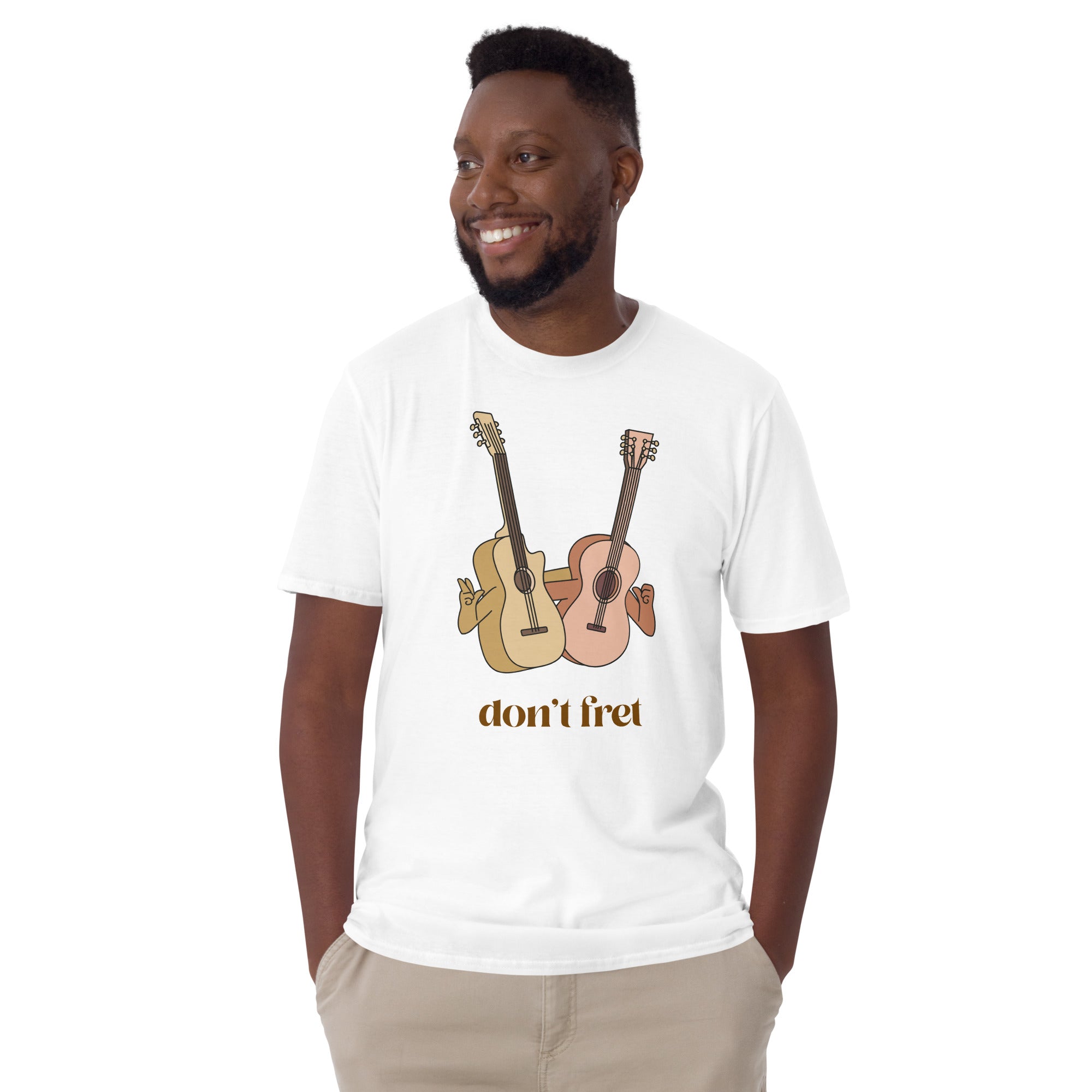 Don't Fret, Guitars - Short-Sleeve Unisex T-Shirt Unisex T-shirt Globally Fulfilled Music Printed Worldwide