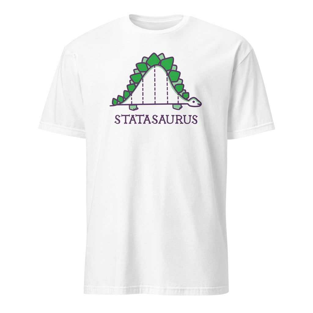 Statasaurus - Short-Sleeve Unisex T-Shirt White Unisex T-shirt Animal Globally Fulfilled Maths Printed Worldwide