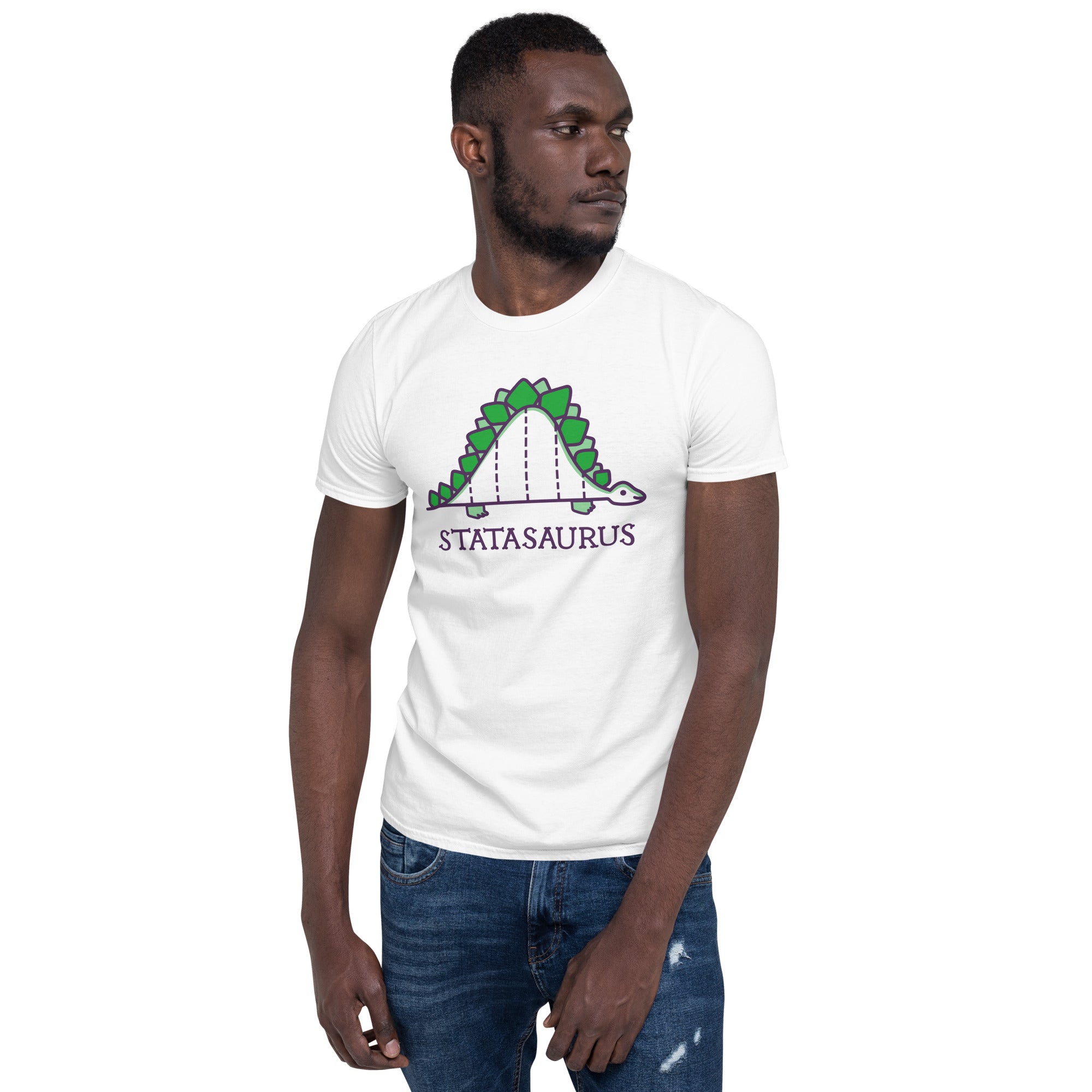 Statasaurus - Short-Sleeve Unisex T-Shirt Unisex T-shirt Animal Globally Fulfilled Maths Printed Worldwide