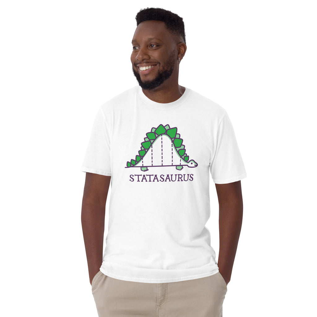Statasaurus - Short-Sleeve Unisex T-Shirt Unisex T-shirt Animal Globally Fulfilled Maths Printed Worldwide