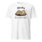 Sleepy Slothitude - Short-Sleeve Unisex T-Shirt White Unisex T-shirt Animal Globally Fulfilled Printed Worldwide