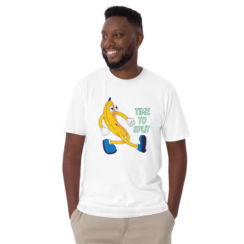 Banana, Time To Split - Short-Sleeve Unisex T-Shirt Unisex T-shirt Food Funny Globally Fulfilled Printed Worldwide