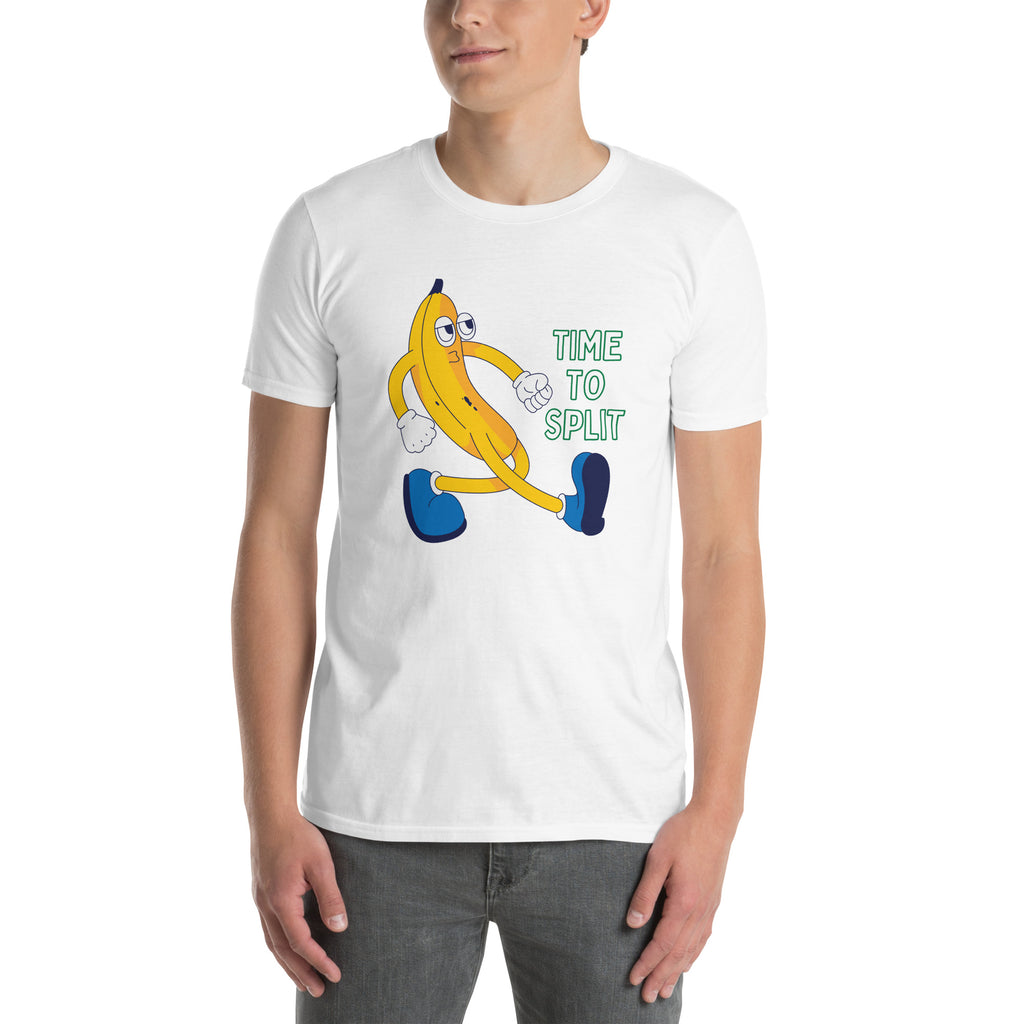 Banana, Time To Split - Short-Sleeve Unisex T-Shirt Unisex T-shirt Food Funny Globally Fulfilled Printed Worldwide
