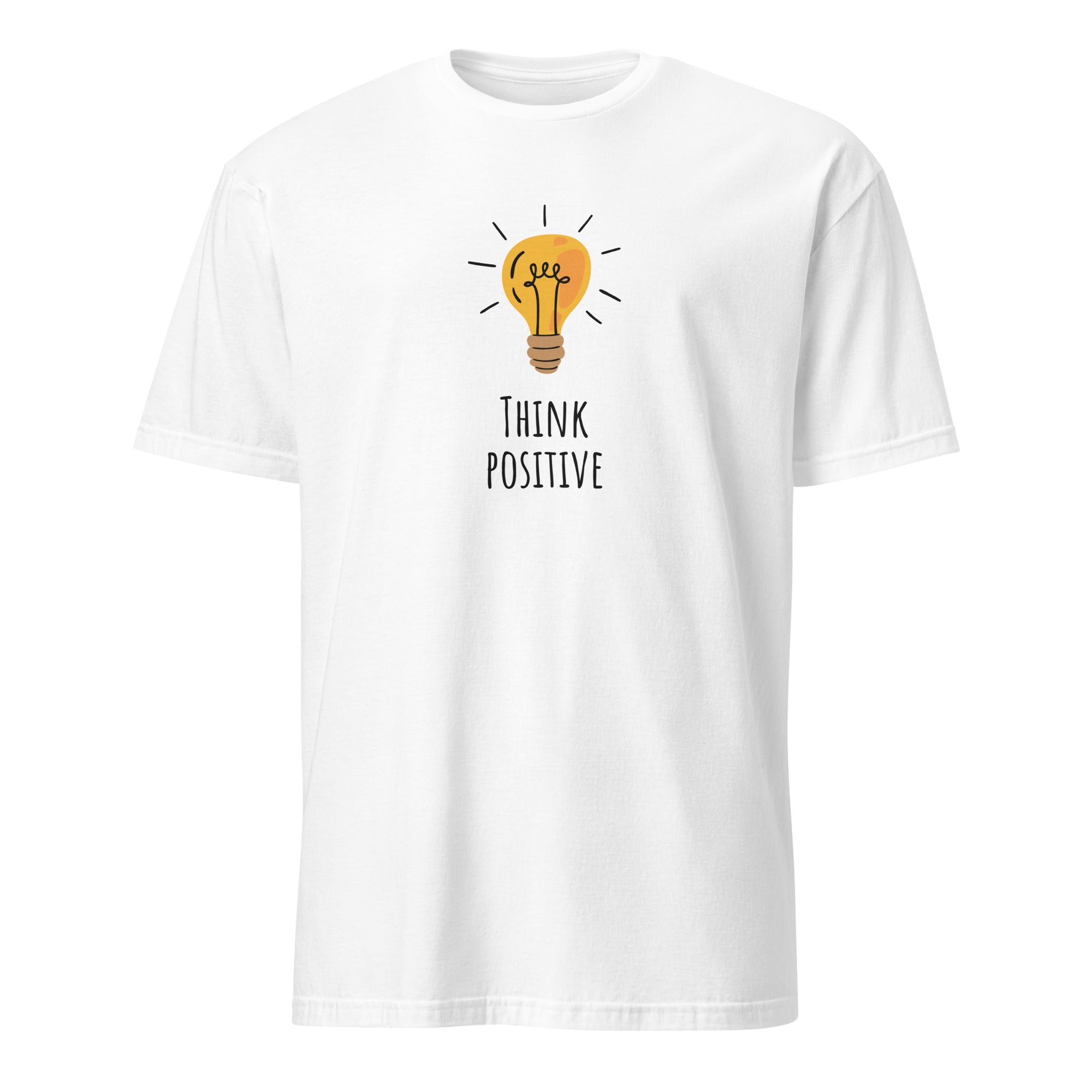 Think Positive - Short-Sleeve Unisex T-Shirt White Unisex T-shirt Globally Fulfilled Positivity Printed Worldwide